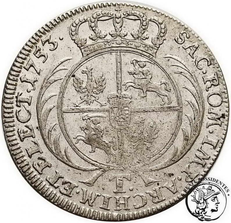 Polska August III Sas tymf 1753 st. 3