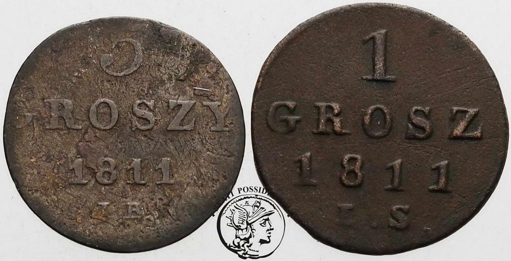 Polska Ks Warszawskie 5 + 1 grosz 1811 st. 4