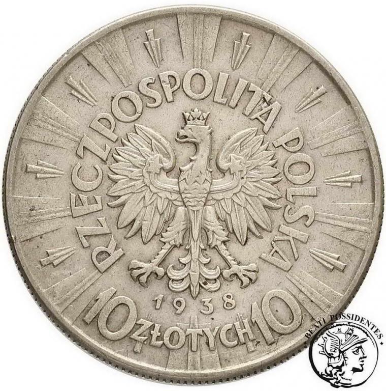 Polska 10 złotych 1938 Piłsudski  st. 3