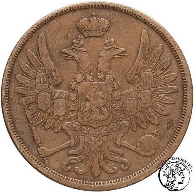 Polska Aleksander II 2 Kopiejki 1856 BM st. 3