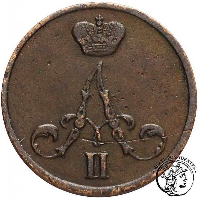 Polska Aleksander II 1/2 Kopiejki 1855 BM st. 3+