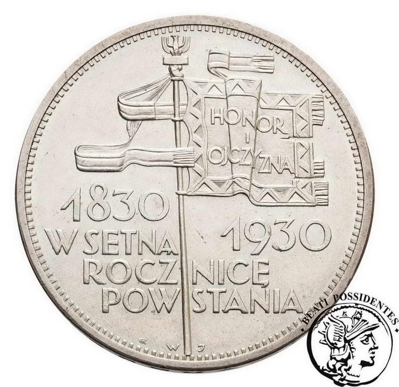 Polska 5 złotych 1930 sztandar st. 3+
