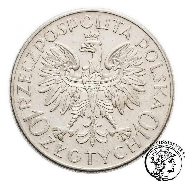 Polska 10 złotych 1933 Sobieski st.3/ 3+