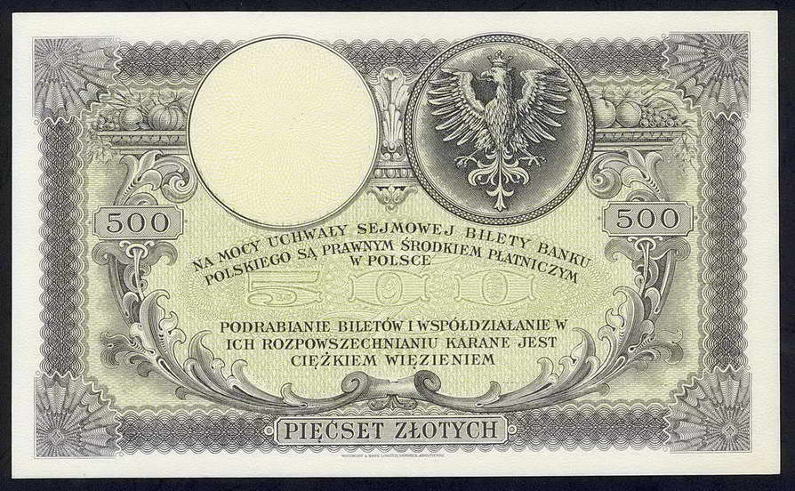 Polska 500 złotych 1919 st. 1-/1