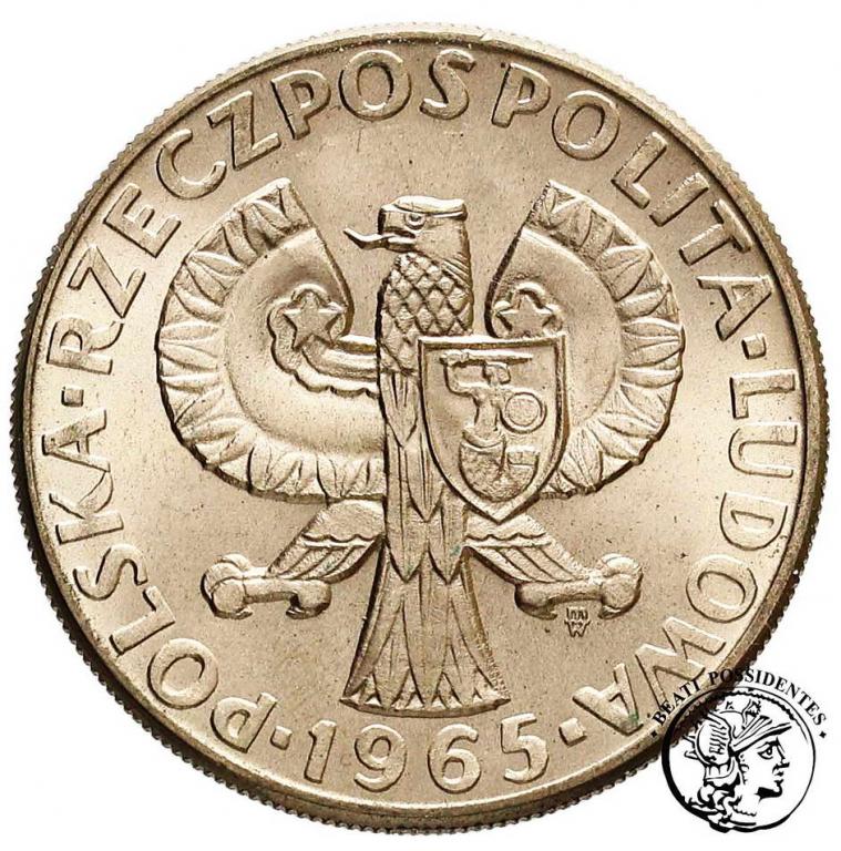 PRÓBA CuNi 10 złotych 1965 gruba syrenka st.1