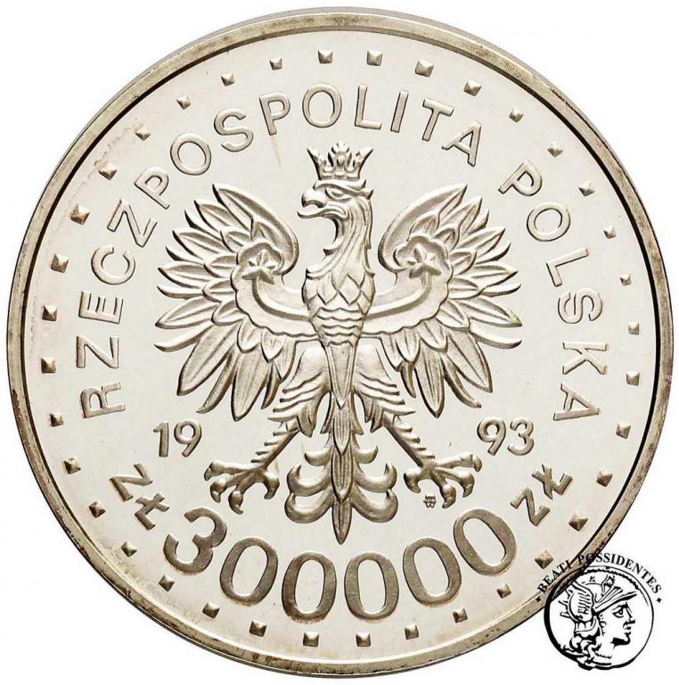 Polska III RP 300 000 złotych 1993 Zamość st.L-