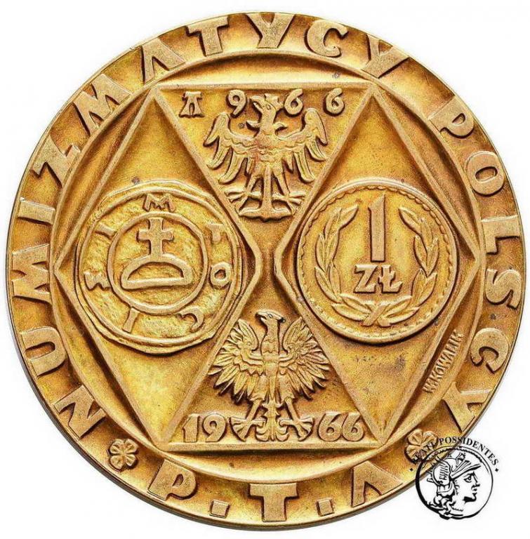 Polska medal 1966 1000 lat monety polskiej st.2