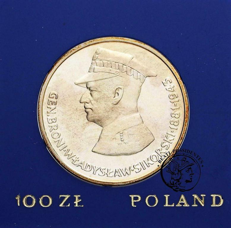 Polska PRL 100 złotych 1981 Sikorski st. L