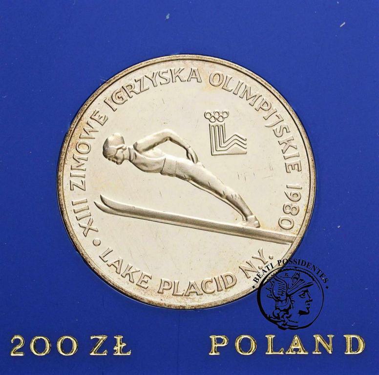 Polska PRL 200 złotych 1980 Oly Lake Placid st.L-