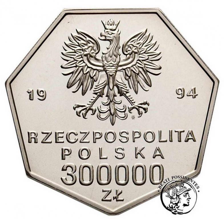 PRÓBA Nikiel 300 000 złotych 1994 Bank Polski st.L