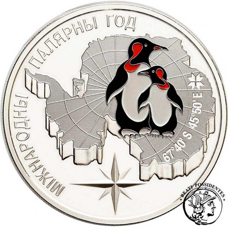 Białoruś 20 rubli 2007 pingwiny st.L