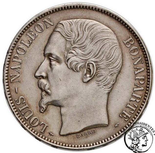 Francja 5 franków 1852A Paris Louis Napoleon st. 2