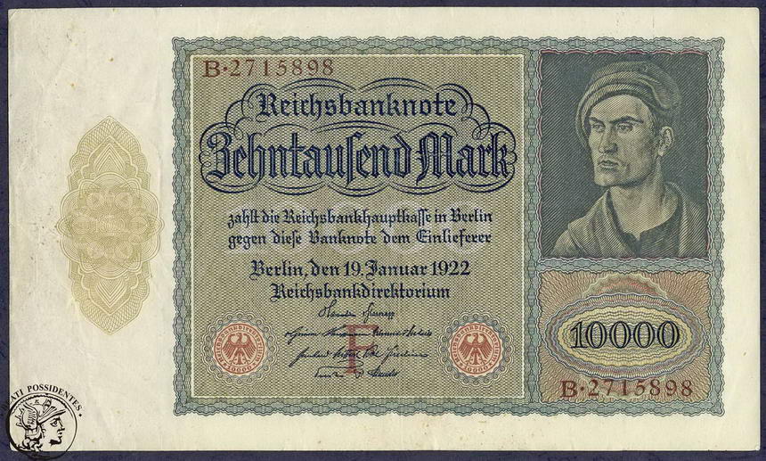 Niemcy 1000 Marek 1922 seria B st. 3+