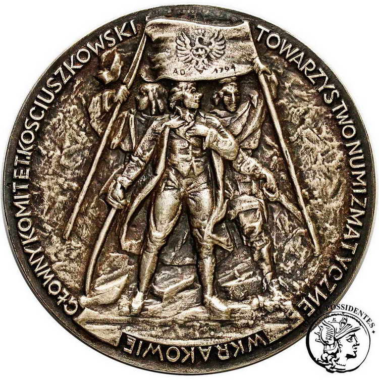 Polska medal T.Kościuszko 1946 srebro Kraków