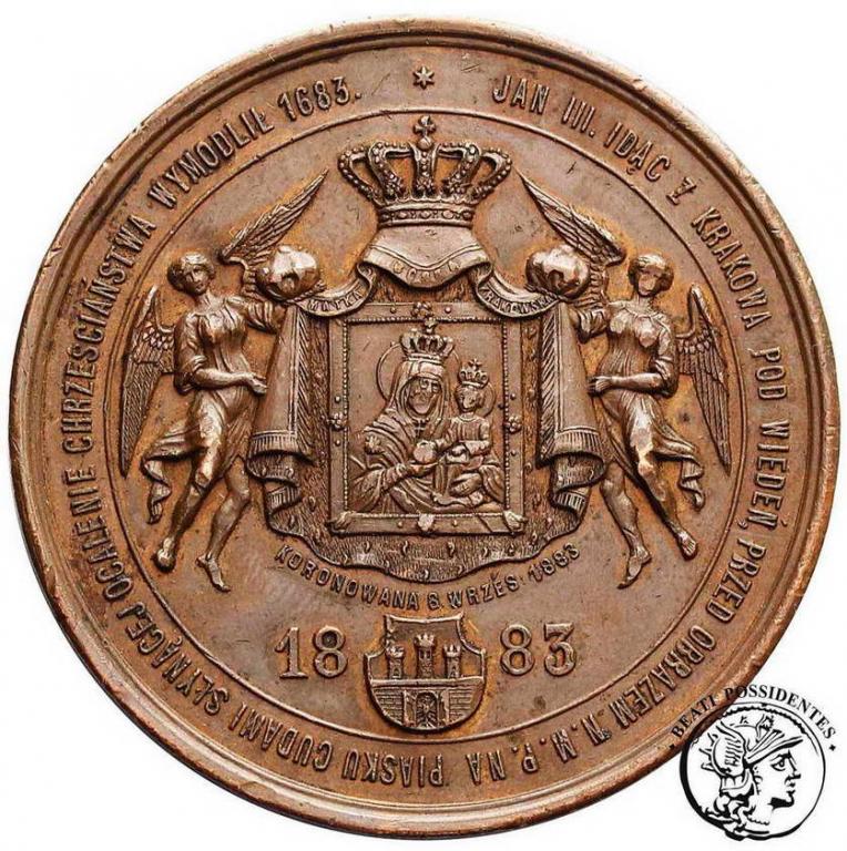 Polska Medal 1883 Jan III Sobieski Kraków st.2-