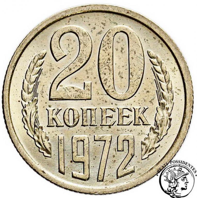 Rosja 20 kopiejek 1972 (bardzo rzadkie) st.1-