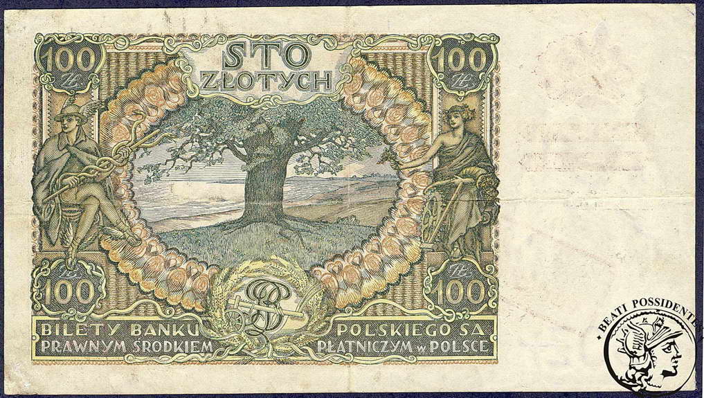 Gen. Gub. 100 złotych 1934 (z nadrukiem) st.3