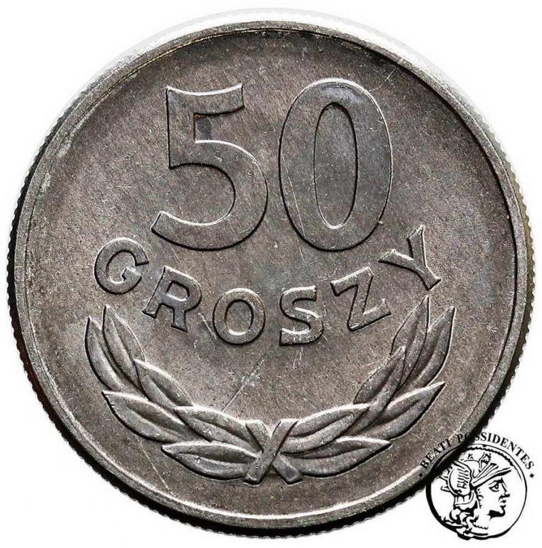 Polska PRL 50 groszy 1965 Al st.1-