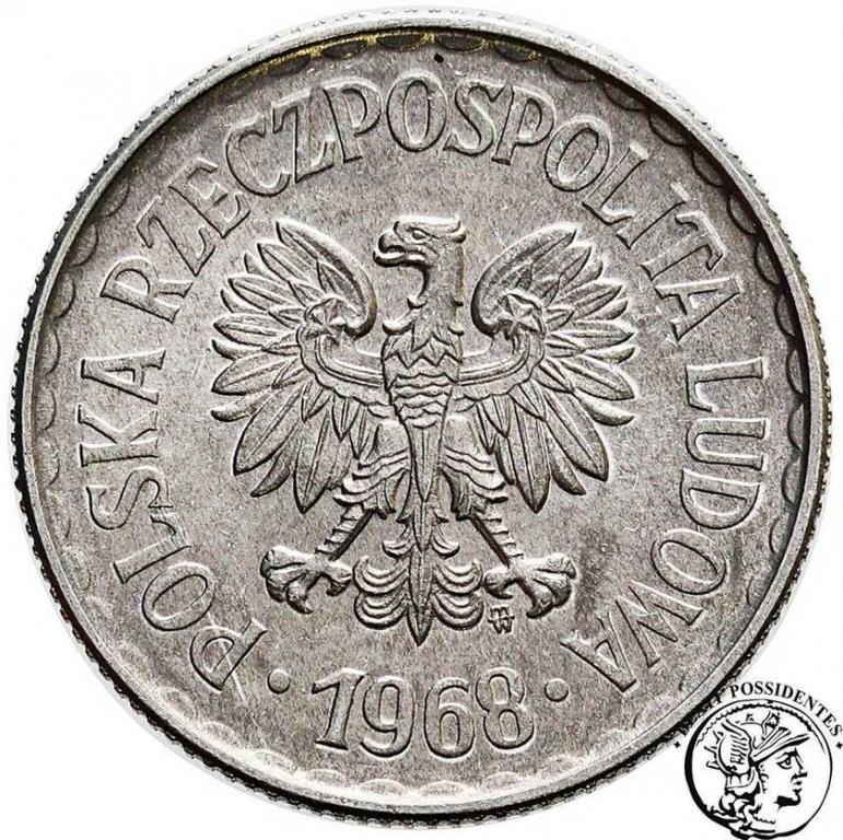 Polska PRL 1 złoty 1968 st.1-
