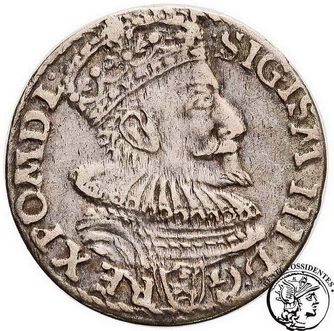 Zygmunt III Waza trojak 1594 Malbork st. 3+