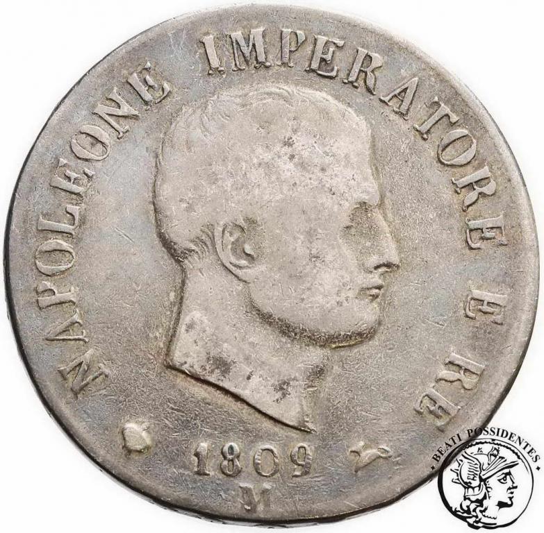 Włochy Napoleon I 5 lirów 1809 (M) Mediolan st. 3