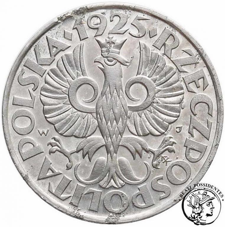Polska PRÓBA 5 groszy 1925 aluminium st. 1-