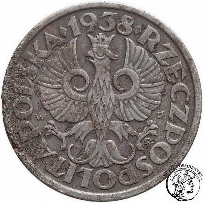 Polska PRÓBA 50 groszy 1938 żelazo st. 3-