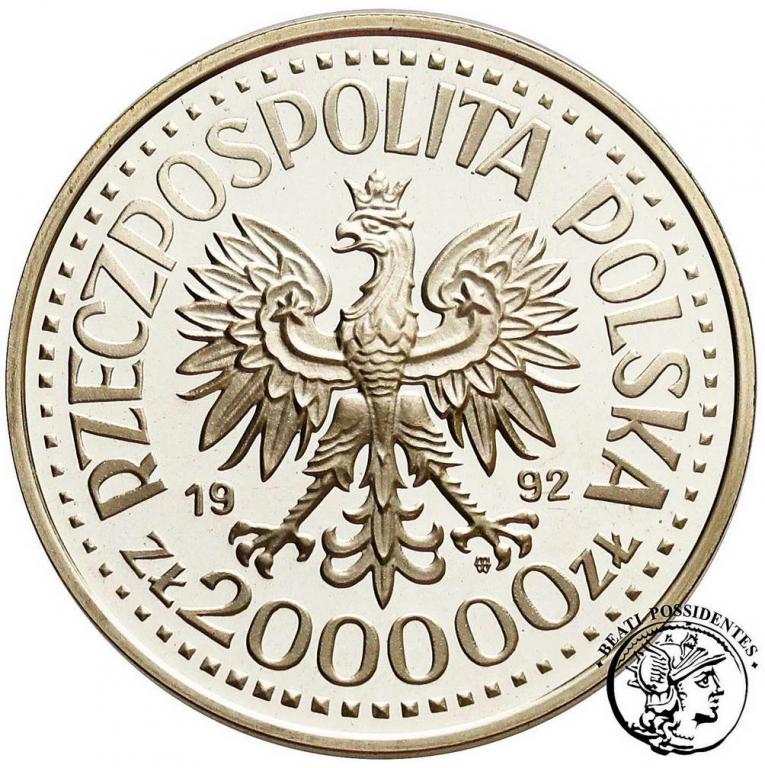 Polska III RP 200 000 złotych 1992 Staszic st.L/L-