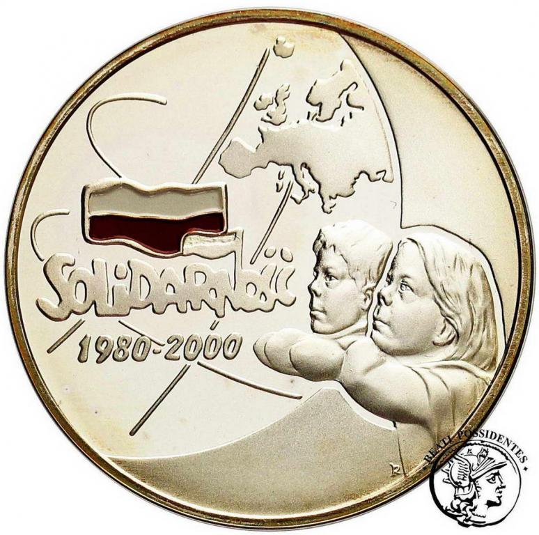 Polska III RP 10 złotych 2000 Solidarność st.L