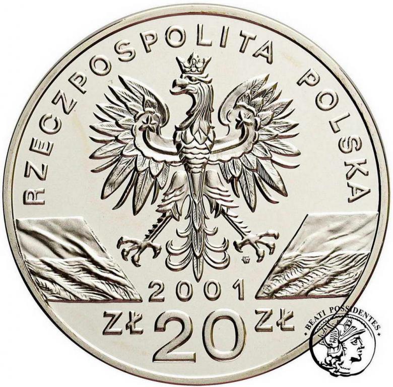 Polska III RP 20 złotych 2001 paź królowej st.L