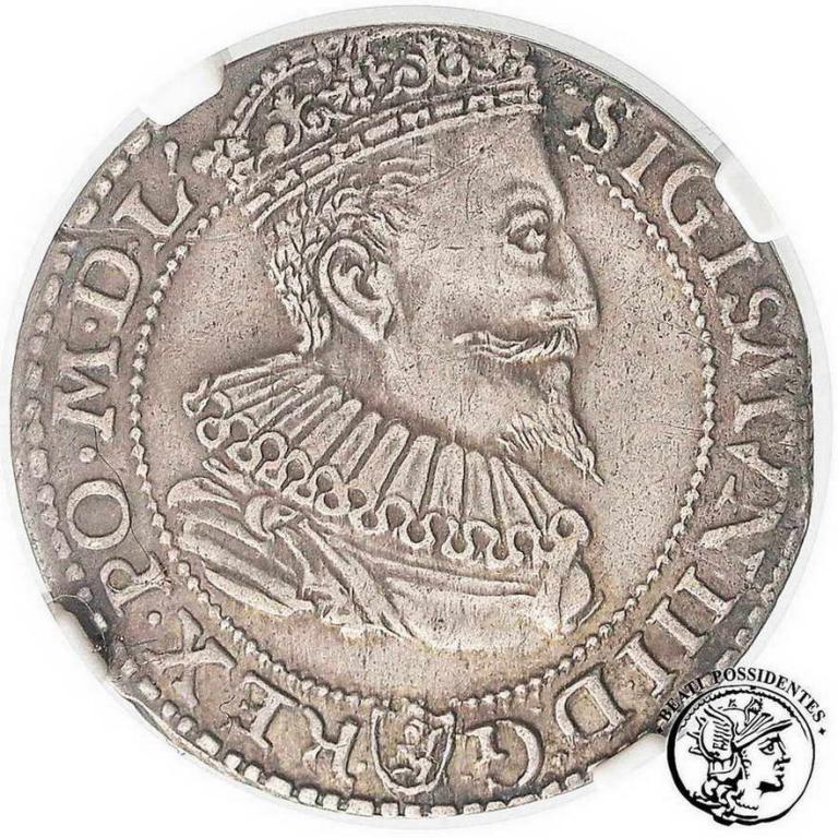 Zygmunt III Waza szóstak 1596 Malbork NGC XF45