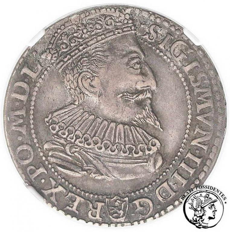 Zygmunt III Waza szóstak 1596 Malbork NGC AU50