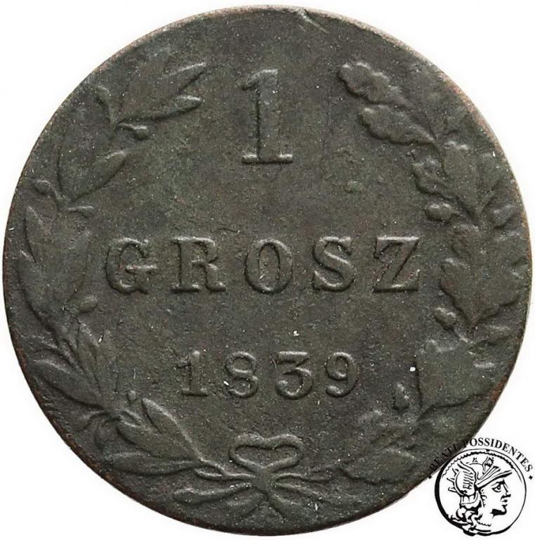 Polska Mikołaj I grosz 1839 Warszawa st. 3-