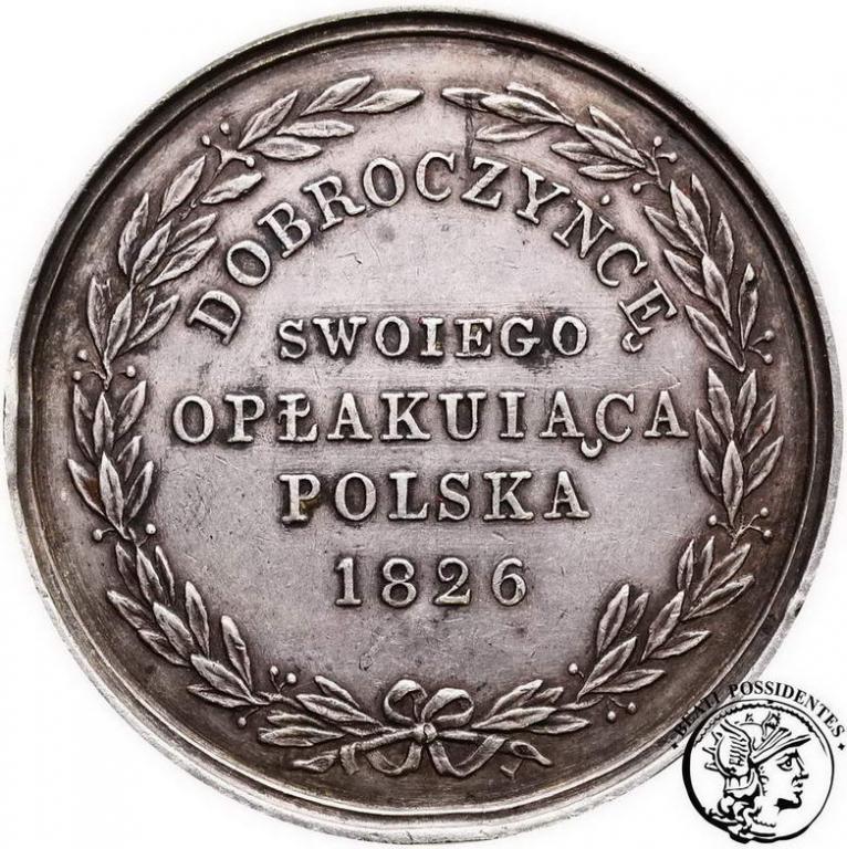 Polska medal 1826 ...opłakująca Polska SREBRO st.3