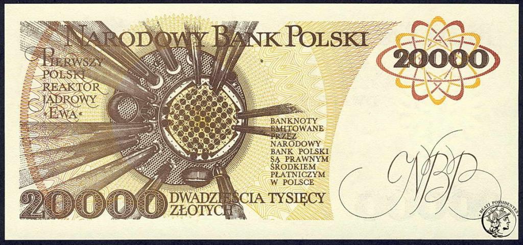 Polska 20 000 złotych 1989 seria B st.1