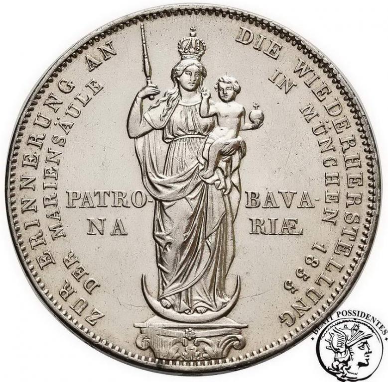 Niemcy Bawaria 2 guldeny 1855 Marienseule st. 2