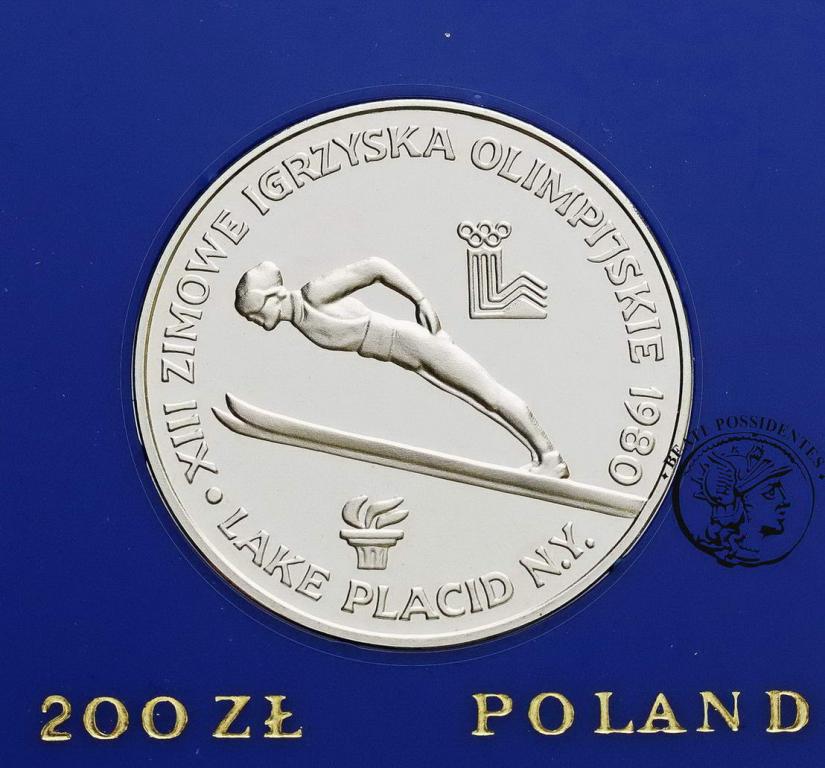 Polska 200 złotych 1980 Lake Placid znicz st. L