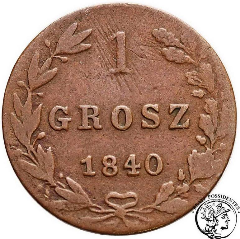 Polska Mikołaj I 1 grosz 1840 MW st. 3-