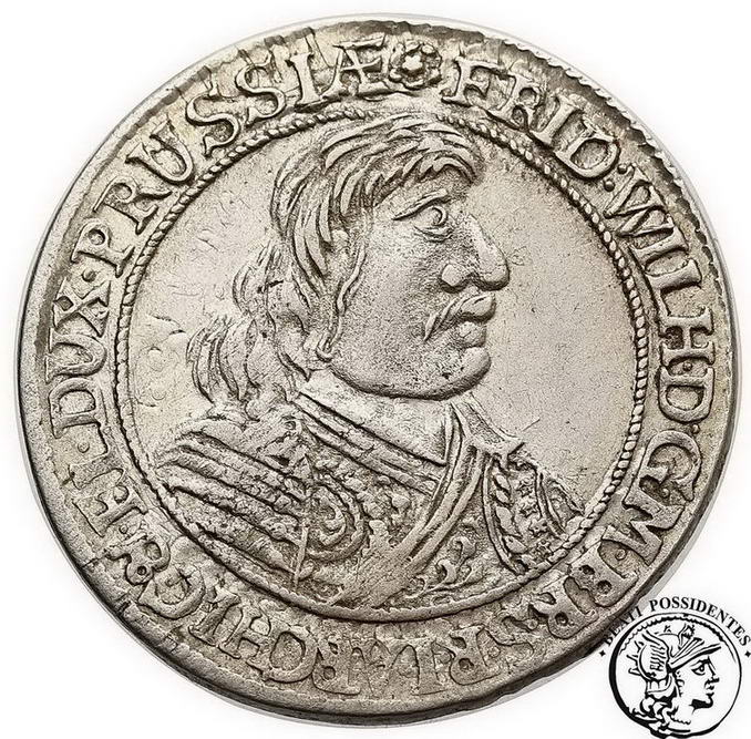 Prusy Książęce Fryderyk Wilhelm ort 1660 st.3+