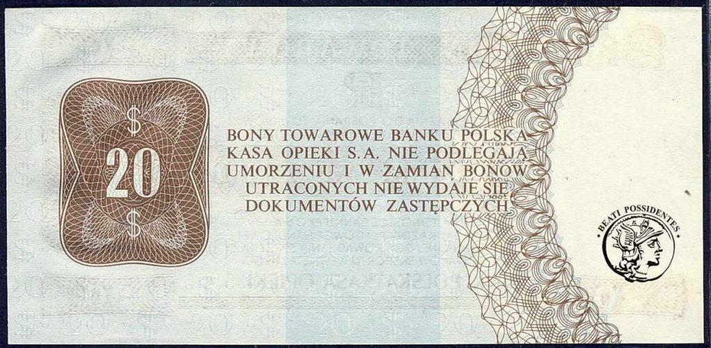 Polska 20 dolarów 1979 Pewex (PeKaO) st.1