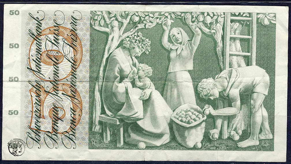 Szwajcaria 50 franków 1972 st.3