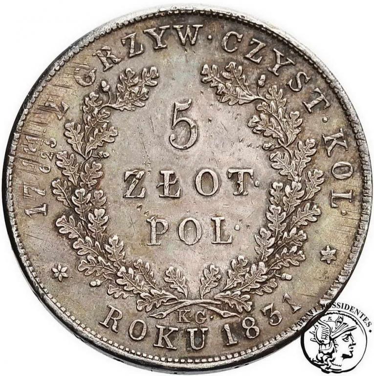 Polska Powstanie Listopadowe 5 złotych 1831 st. 2-