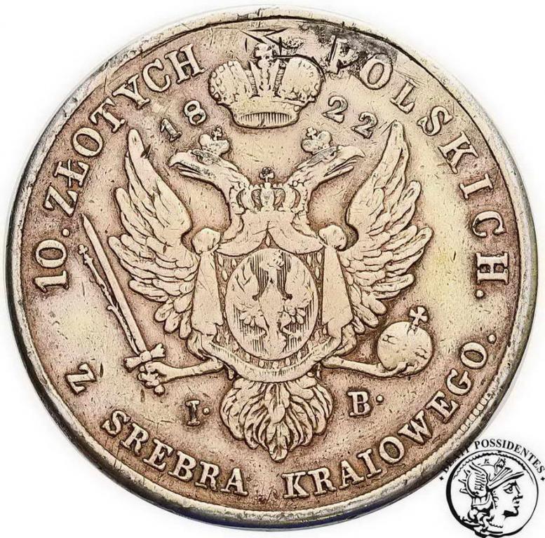 Polska Aleksander I 10 złotych 1822 st. 4