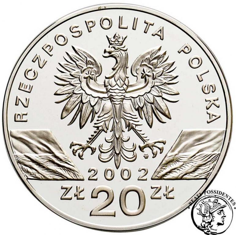 Polska III RP 20 złotych 2002 żółw st.L-