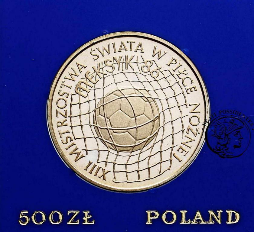 Polska PRL 500 złotych 1986 FIFA '86 Meksyk st.L