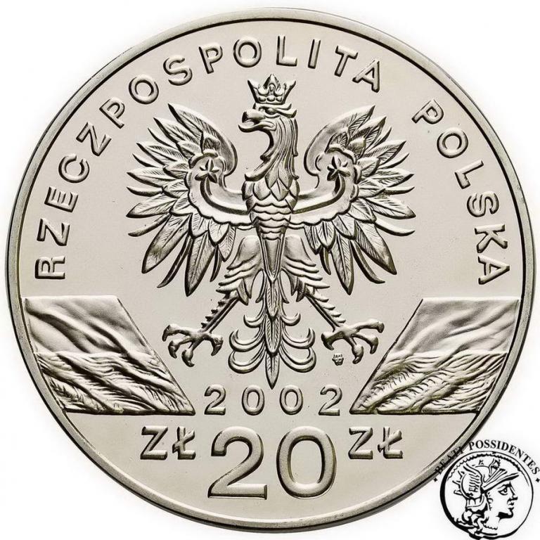 Polska III RP 20 złotych 2002 Żółw błotny st.L