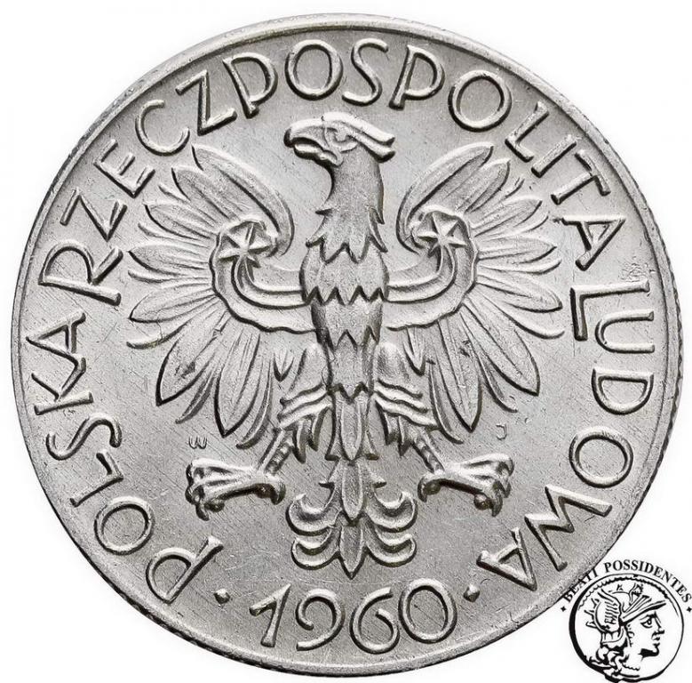 Polska PRL 5 złotych 1960 rybak st. 2+