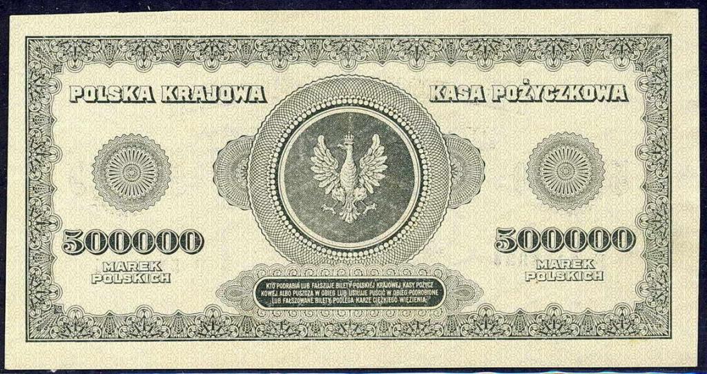 Polska 500 000 mkp 1923 seria F st.2