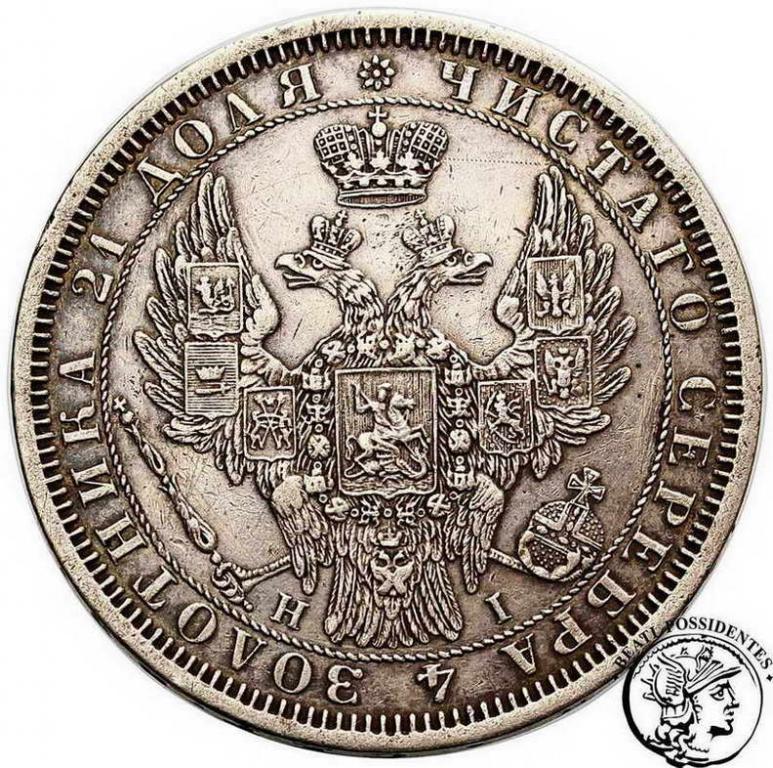 Rosja Mikołaj I Rubel 1855 st.3