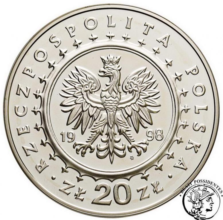 Polska III RP 20 złotych 1998 Zamek w Kórniku st.L